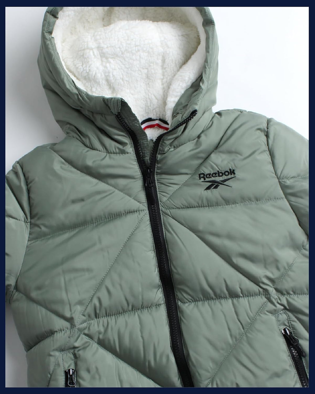 Girls Heavyweight Quilted Cropped Puffer Parka with Sherpa Lining | Plush Faux-Fur Trim, Wind-Blocking Hood, Deep