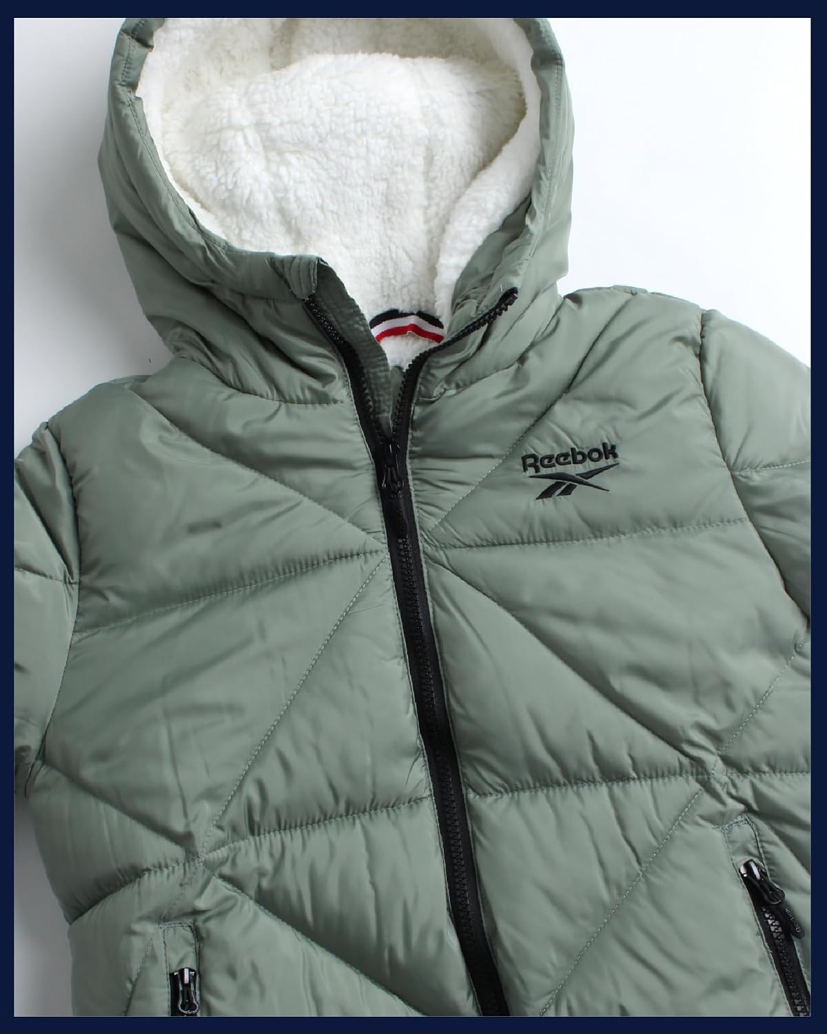 Girls Heavyweight Quilted Cropped Puffer Parka with Sherpa Lining | Plush Faux-Fur Trim, Wind-Blocking Hood, Deep