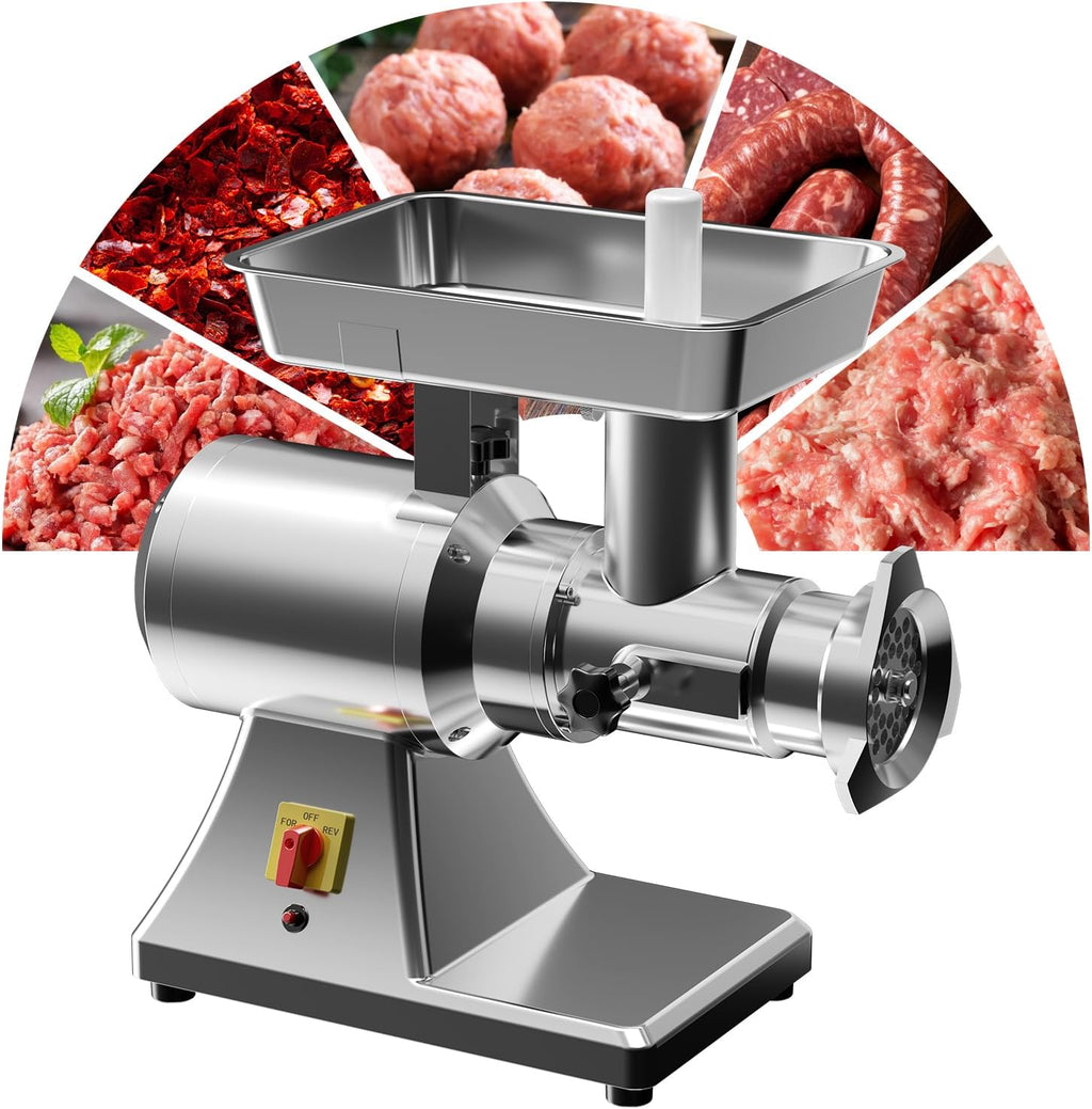 #12 Electric Meat Grinder Heavy Duty 1.3 HP Full Stainless Steel Commercial