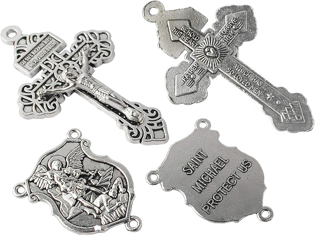 Rosary Making Pardon Crucifix Centerpiece St Michael Shield Medal