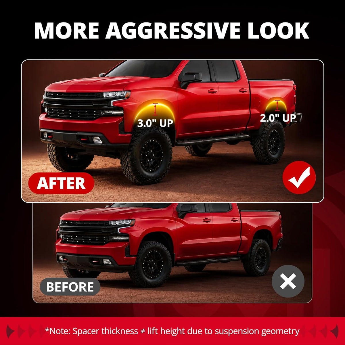 EVIL ENERGY 3" Front and 2" Rear Leveling Lift Kit for 2006-2024 Ram 1500