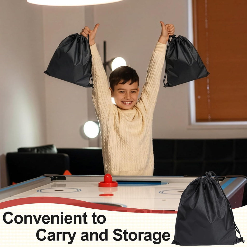 Air Hockey Paddles and Pucks, Air Hockey Pushers with Nylon Storage Bag, Goal Handles Paddles Replacement Accessories