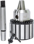Drill Press Chuck 1/32"-1/2"(1-13mm) MT2-JT33 Lathe Drill Chuck with MT2 Morse Taper Arbor and Chuck Key 3-Jaw for Lathes Drilling Machine
