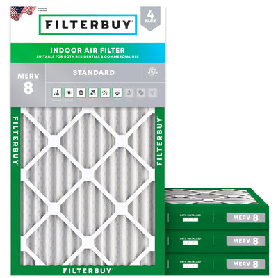 10x20x2 Air Filter MERV 8 Dust & Allergy Defense (4-Pack)