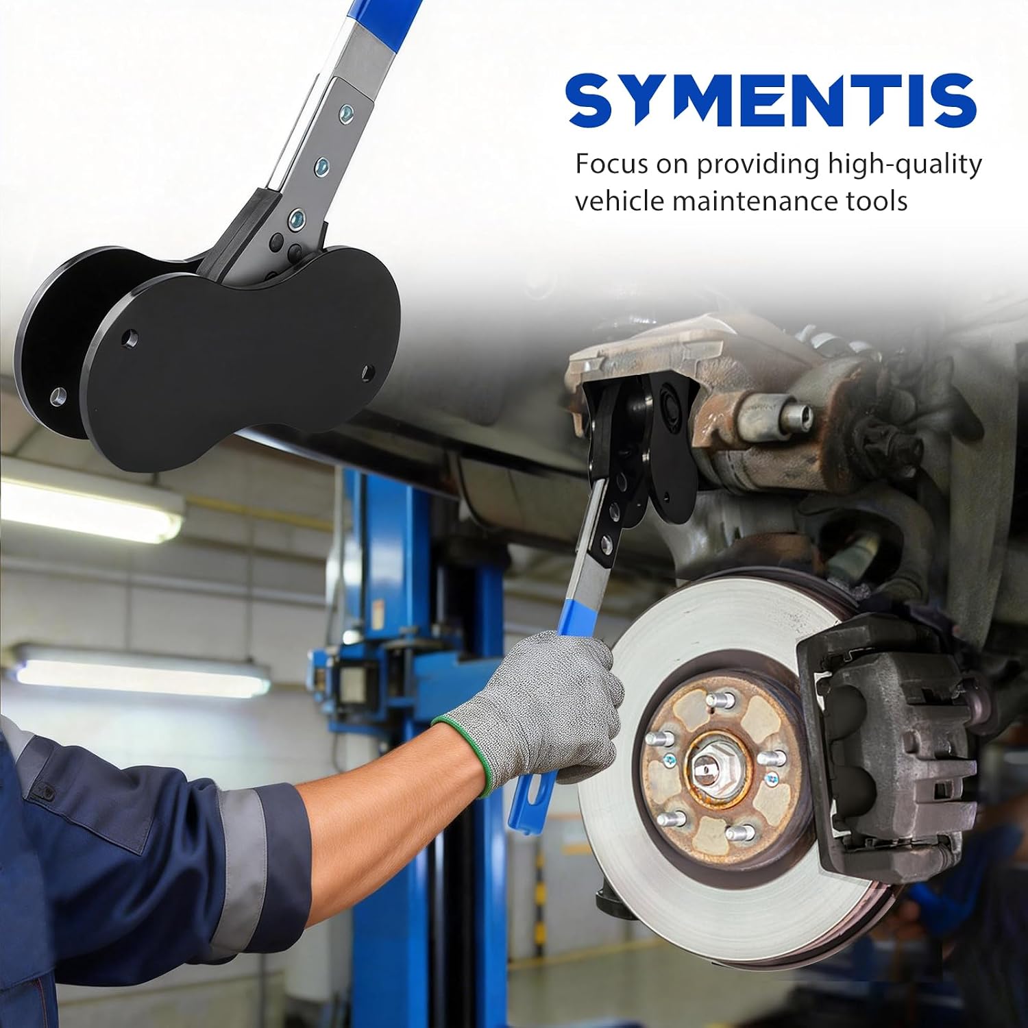 2026 Upgraded Patented Gen2 Brake Caliper Compression Tool, 5 in 1 Professional Piston Compressor, Brake Pad Spreader