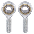 uxcell 2pcs SA14TK POSA14 Spherical Rod End Bearing 14mm Bore Self-Lubricated Joint Bearing M14x2.0 Left Hand Male Thread Connector