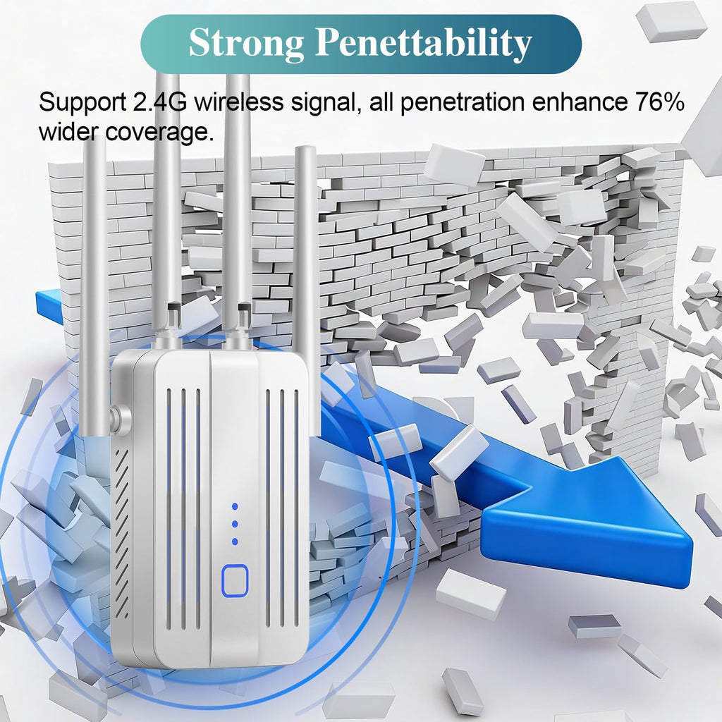 WiFi Extender Signal Booster for Home: 2026 Internet Repeater Long Range Up to 9995 Sq. Ft. Whole Home WiFi Coverage