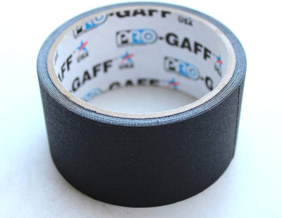 Gaff / Gaffers Tape .5, 1, 2, 3, & 4 Inch Widths X Variable Lengths, 2 Inch, Black