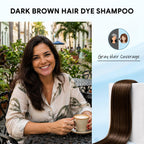 Dark Brown Hair Dye Shampoo Color Shampoo for Gray Coverage for Women Men