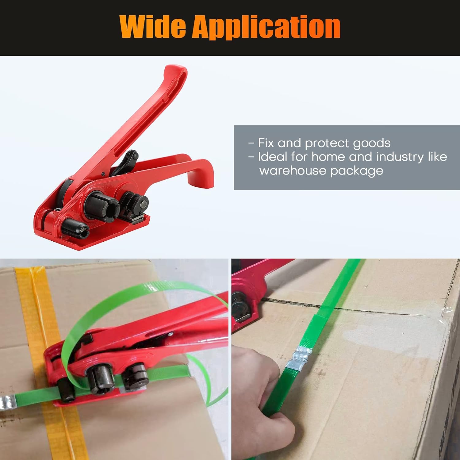 Poly Strapping Tensioner & Cutter Manual Strapping Tools (Red) | Heavy Duty Manual Strapping Tensioner Cutter Cord