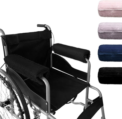 Wheelchair Armrest Covers 2 Pack Soft Memory Foam Wheelchair armrest Pads Wicking Washable for Office Transport Chair