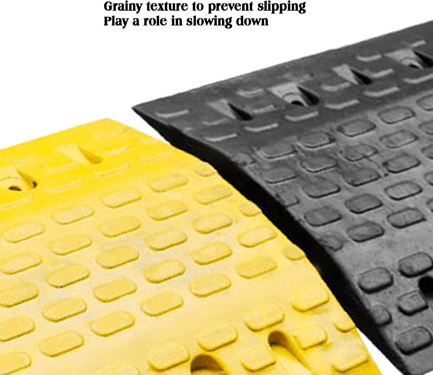 Rubber Speed Bumps,2 Pack Buffer,Industry Rubber Curb,with Screws Deceleration Equipment,Wheel Stop Stoppers for