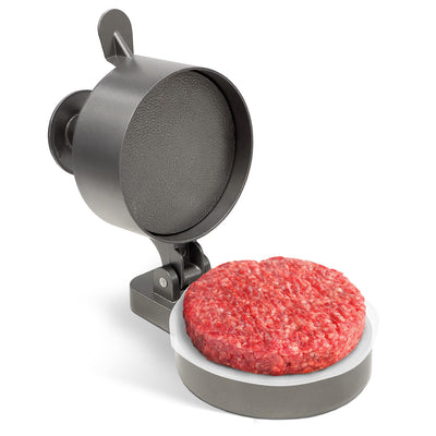 Burger Press Patty Maker – Adjustable Thickness (1/4 lb to 3/4 lb) with Ejector – Non-Stick, for Burgers, Crab Cakes