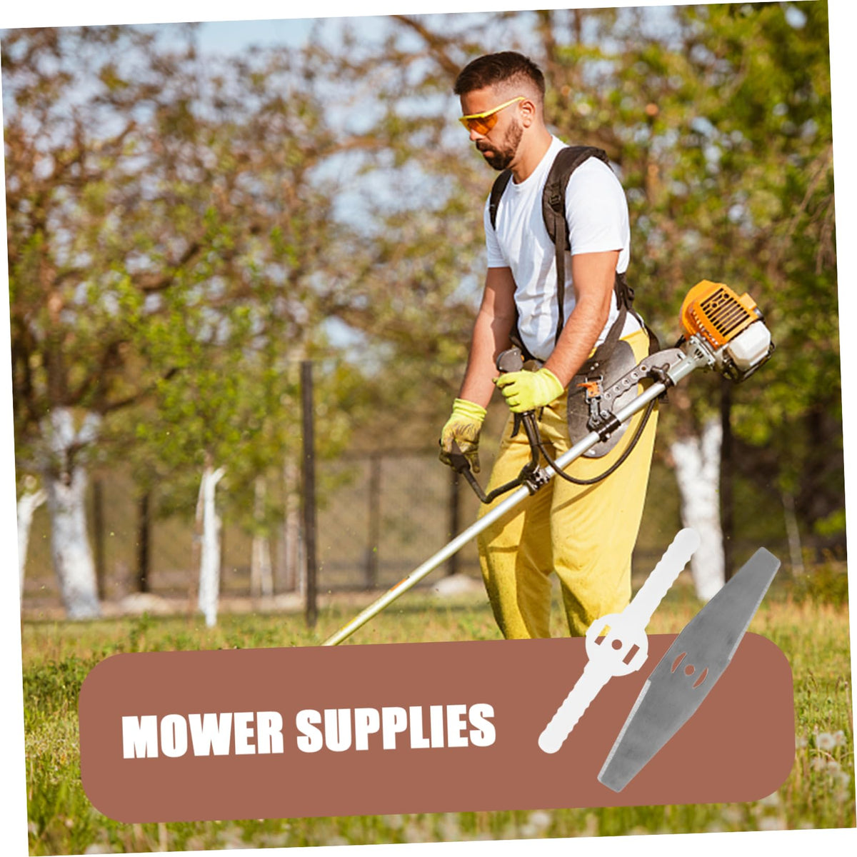 HIAKDOFT 12pcs Garden Grass Trimmer Blades Replacement Mower Blades