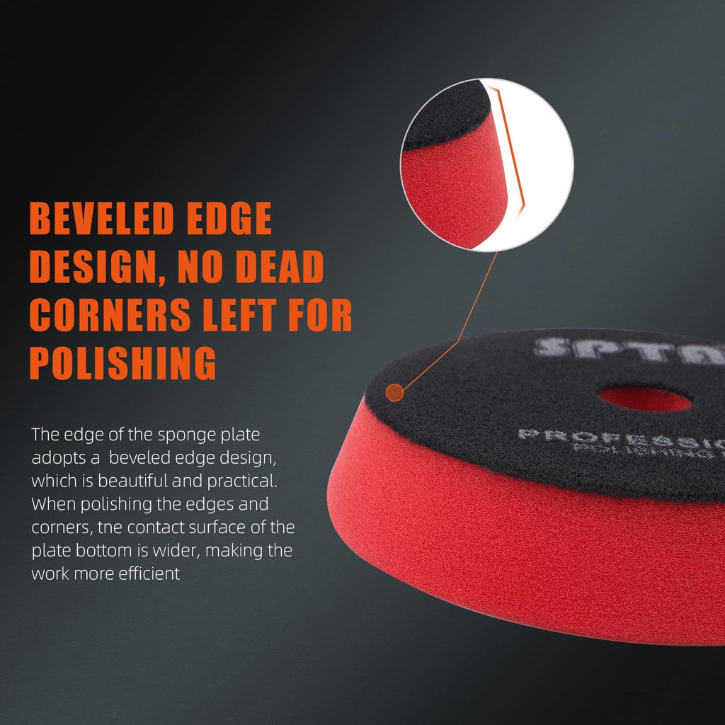 Buffing Polishing Pads, 5'' Orbital Buffer Pads Hook and Loop Buffing Pads, Foam Polish Pad 5 Grits From Coarse to