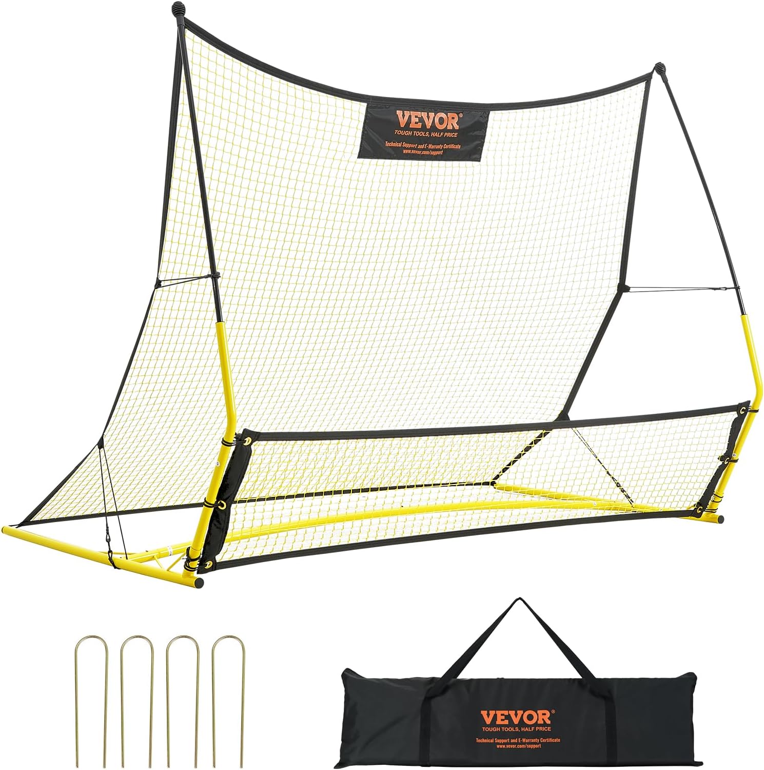 Soccer Trainer，Portable Soccer Rebounder Net, Iron Soccer Practice Equipment, Sports Football Rebounder Wall with