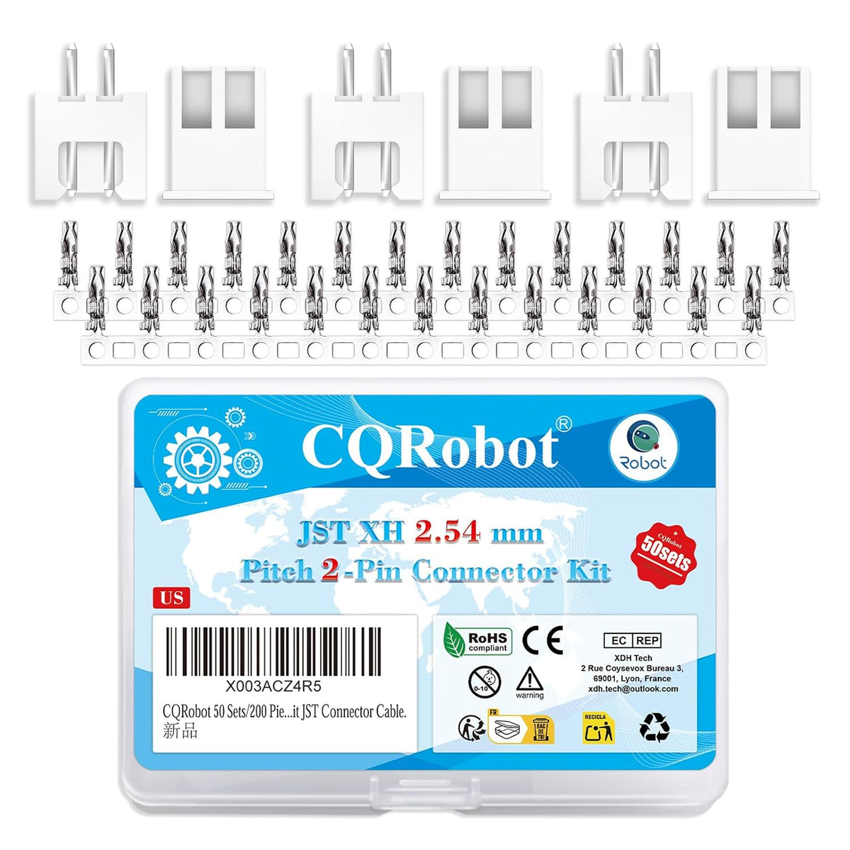 CQRobot JST XH 2.54mm Pitch 2-Pin Electronic Computer Connector Adapter