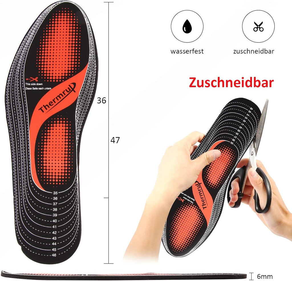 Electric Heated Insoles Foot Warmers Rechargeable Li-Ion Battery(4 Temperature Settings) Size 4.5-14, Far Infrared