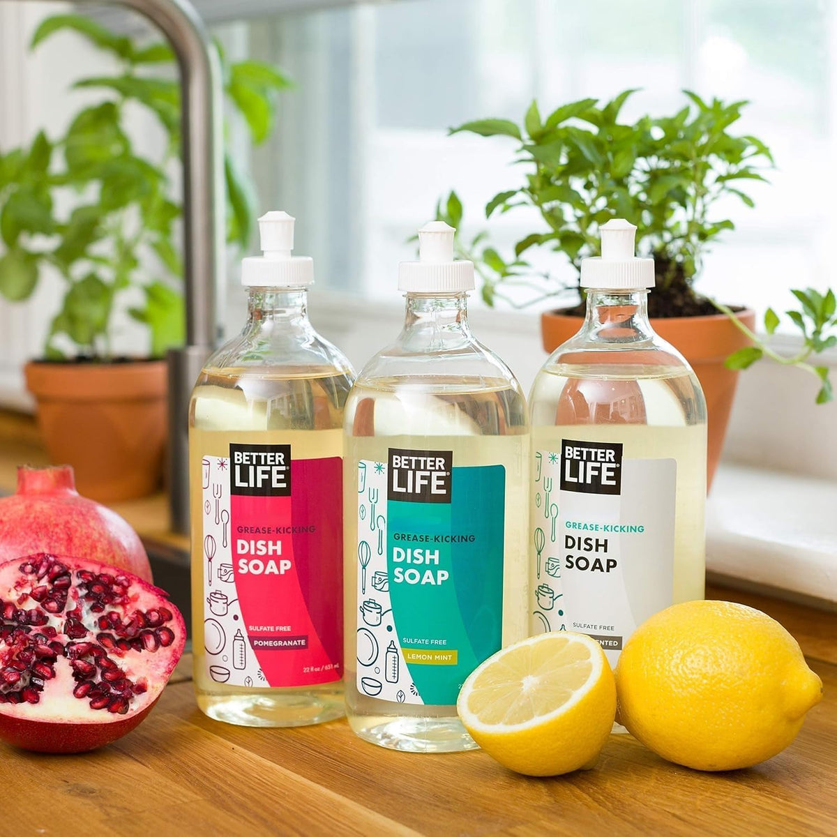 Dish Soap - Liquid Dishwashing Soap with Vitamin E and Aloe for Home & Kitchen Sink - No Gloves Required Kitchen Soap