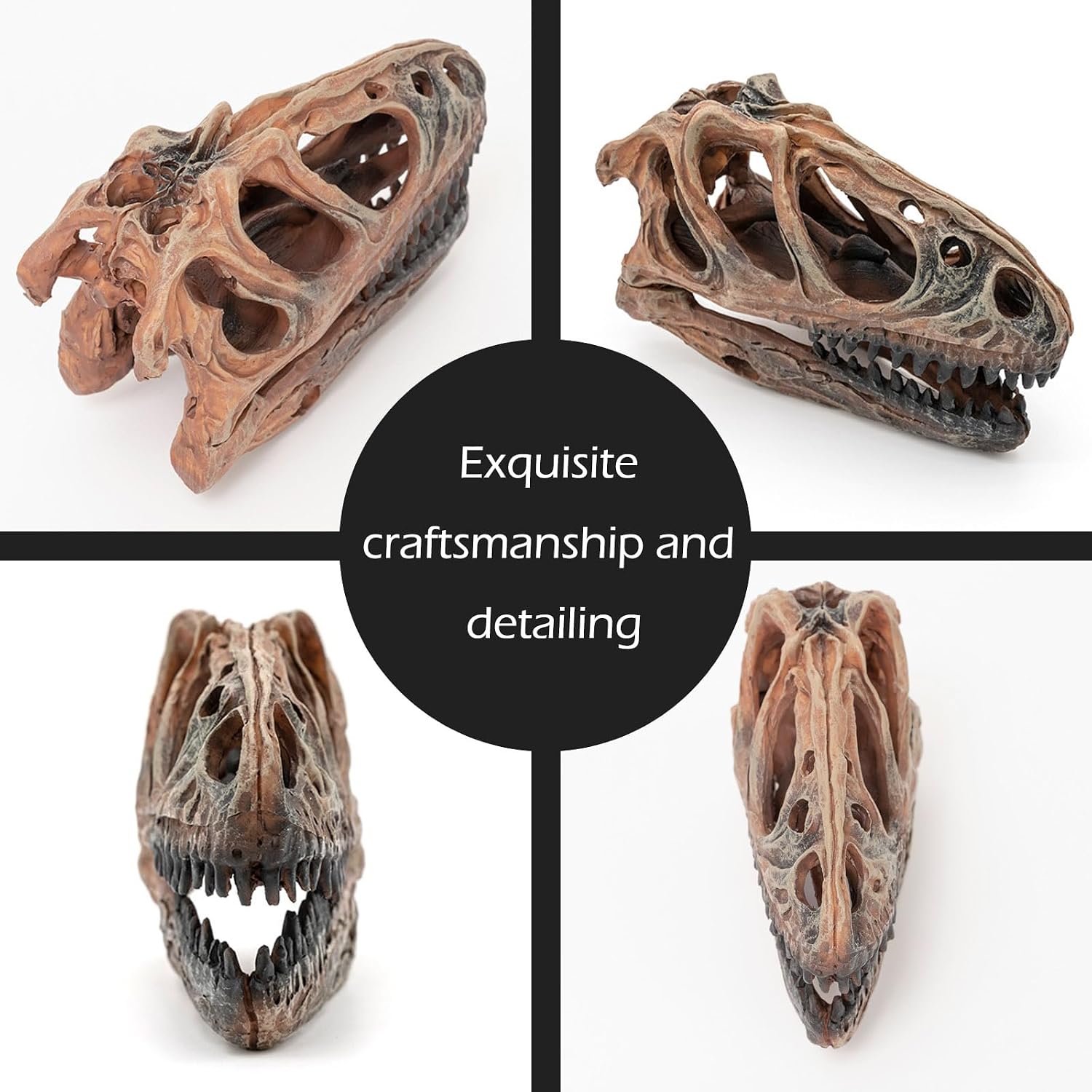 Fish Hideout Aquarium Décor Decorations Dinosaur Skull Fish Tank Decor Cave Dinosaur Skull Betta Animal Halloween