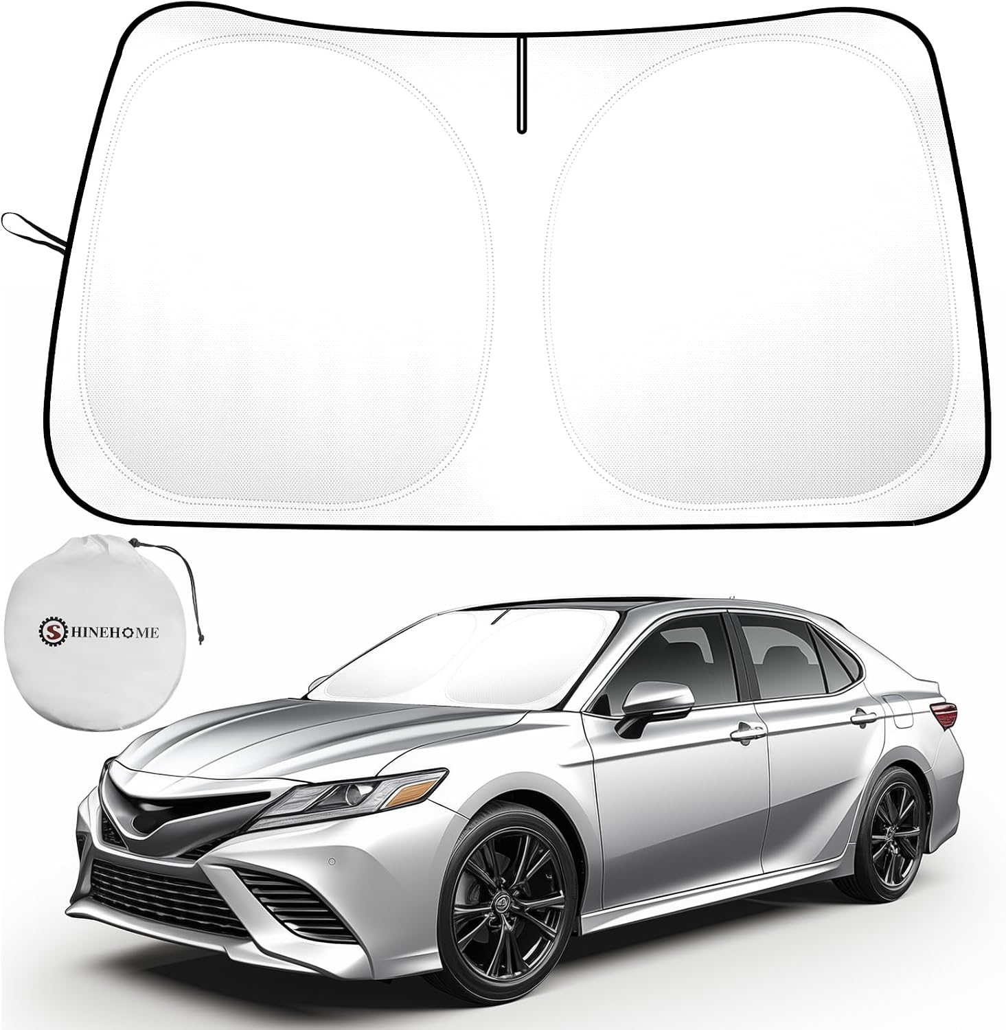 Car Sun Shade for 2018-2024 2025 2026 Toyota Camry Windshield Sun Shade, Sun Visor Windshield Screen Cover for Camry