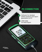 Hot Wire Anemometer AM-286, CFM/CMM HVAC Airflow Meter, 2m Telescopic Probe