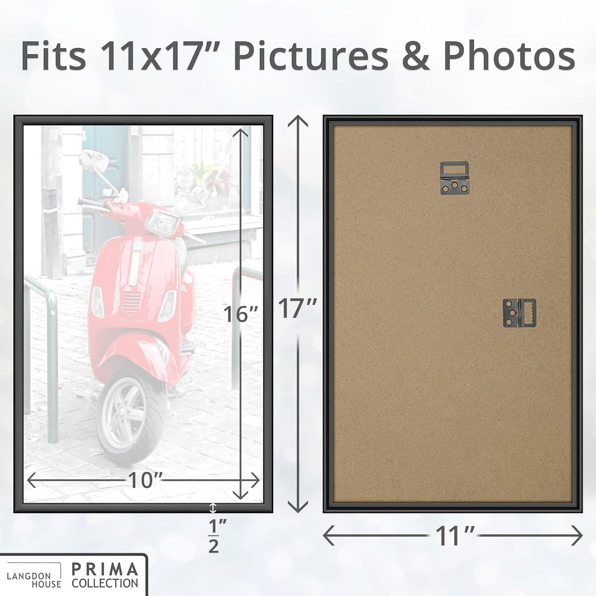 11x17 Poster Frames - Black, MultiPack of 12 - Prima Collection