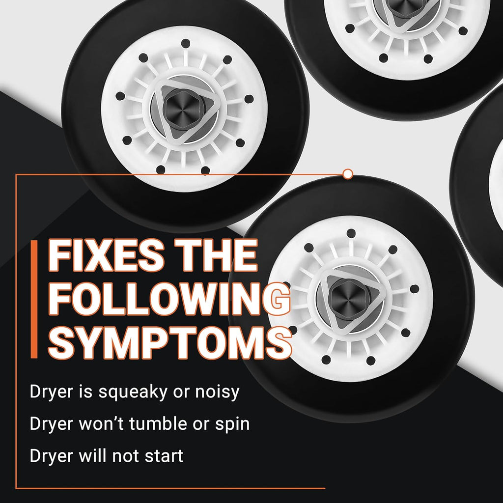 Upgraded Dryer Repair Kit Fits for LG. Kenmore. Gas Dryer Includes 4581EL2002C Dryer Drum Roller Replacement 4400EL2001A Dryer Belt and 4561EL3002A Dryer Idler Pulley by NISHCON
