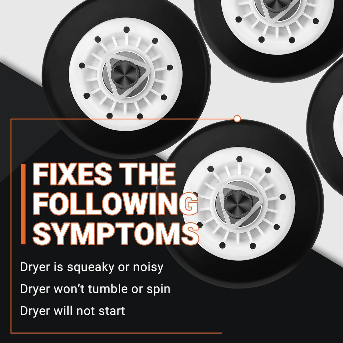 Upgraded Dryer Repair Kit Fits for LG. Kenmore. Gas Dryer Includes 4581EL2002C Dryer Drum Roller Replacement 4400EL2001A Dryer Belt and 4561EL3002A Dryer Idler Pulley by NISHCON