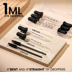 10Pcs Glass Eye Dropper Pipettes Droppers for Oils& Cleaning Tool