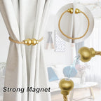 2 Pack Magnetic Curtain Tiebacks Modern Handmade Rope Curtain Tie Backs Decorative Drapes Weave Holdbacks for Home