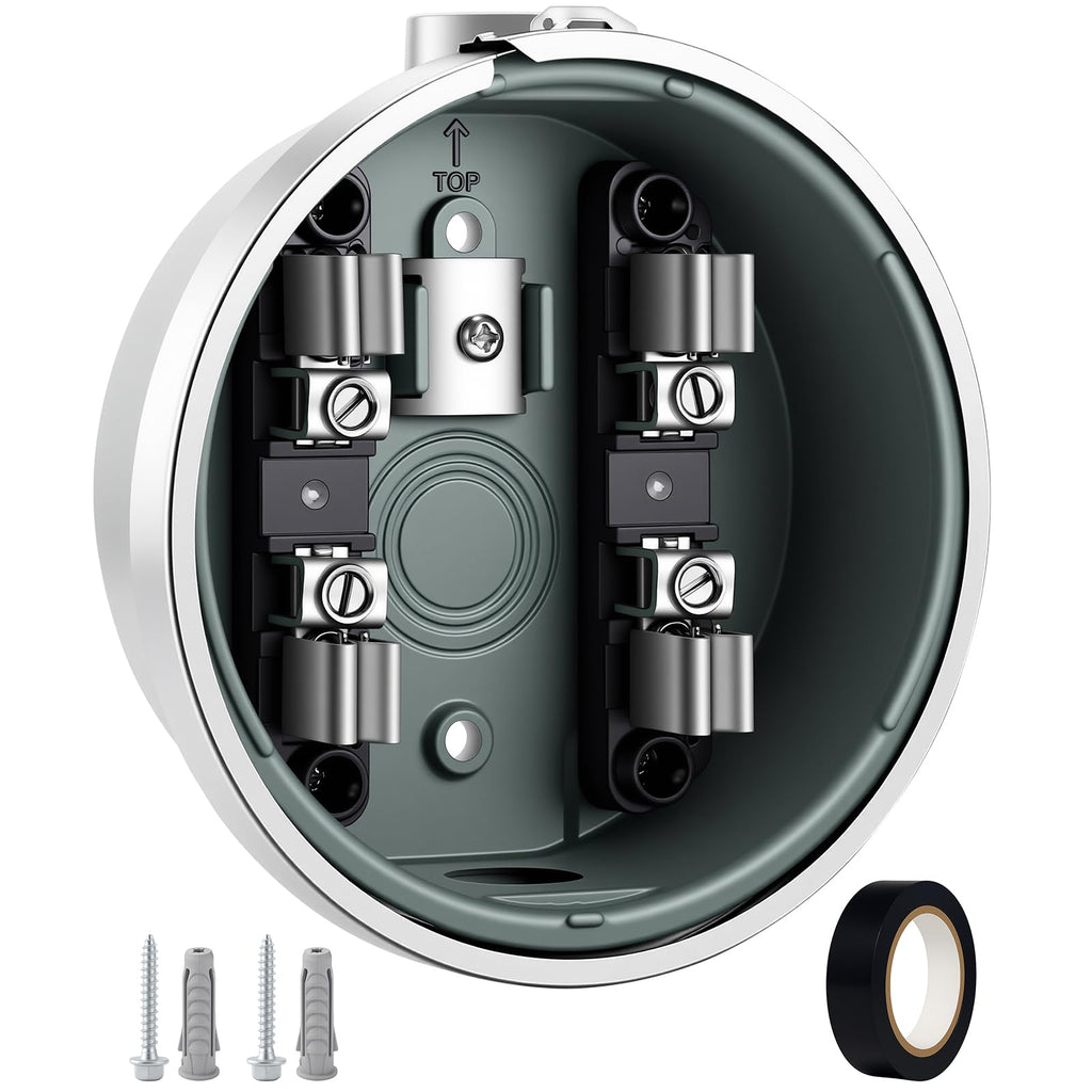 Meter Socket 100 Amp, 4-Jaw Meter Base Meter Socket 240V Single Phase 3-Wire with Horn Bypass Compatible with Overhead or Underground Service Installation