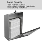 Paper Towel Dispenser, Commercial Stainless Steel, Brushed