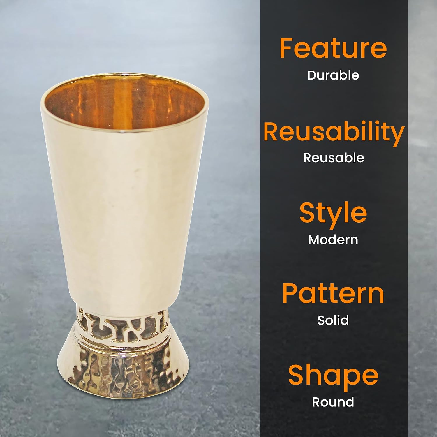 Kiddush Cup with Saucer | (KE-CA22371S) 9-Inch Premium Quality Silver Plated Elijah's Goblet Cup | Perfect for