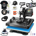 Professional 5 in 1 Heat Press Machine for t Shirts Digital Heat Press Combo 12" x 15" 360-degree Swing Aweay Shirt