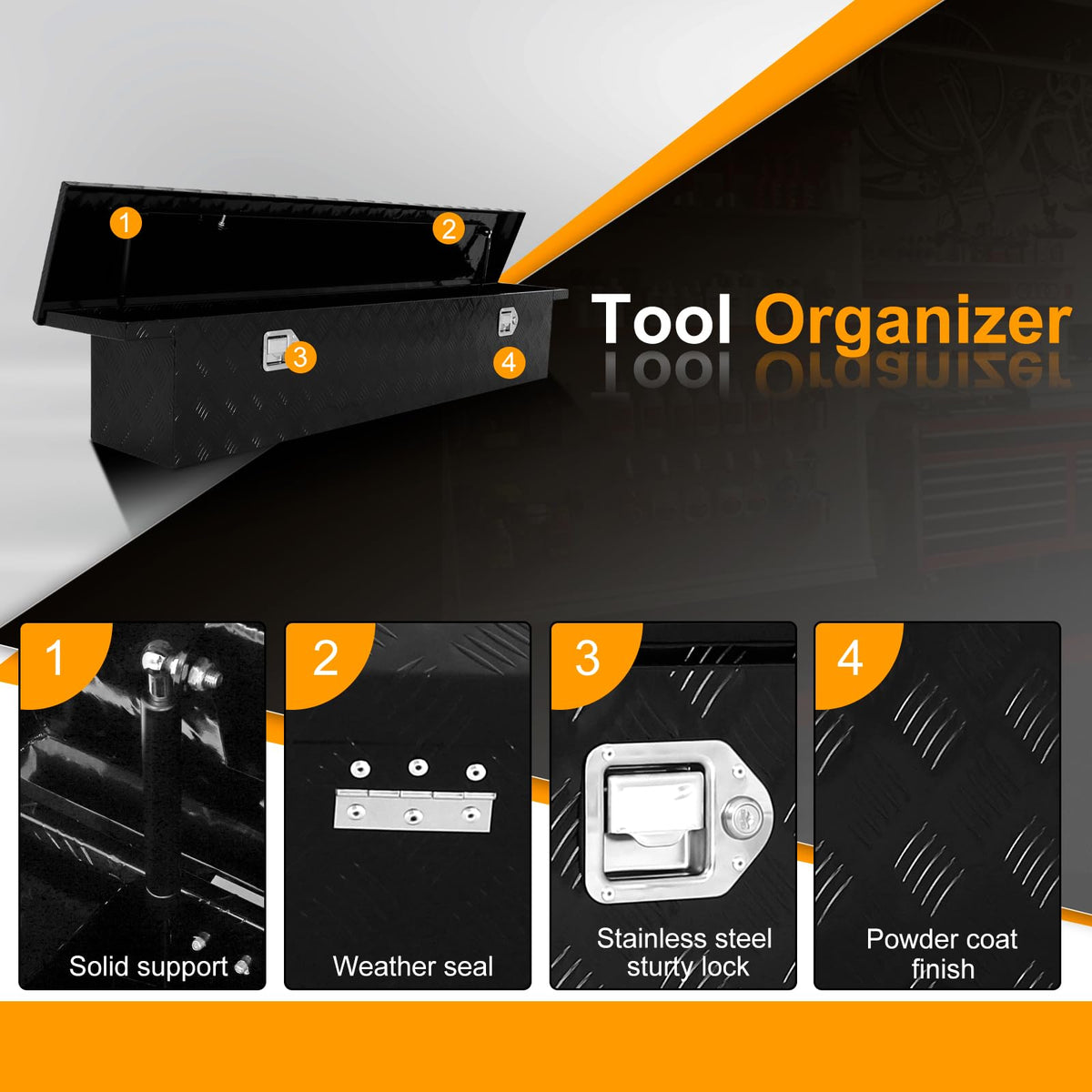 Crossover Tool Box Deep 13" H x 12" D x 69" L Aluminum Lockable
