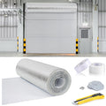 Roll up Garage Door Insulation Kit for Cooling Metal Buildings White Reflective Foam Aluminum Foil Summer Barrier