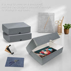 9x12 Clamshell Archival Folio Storage Box, 3" Deep