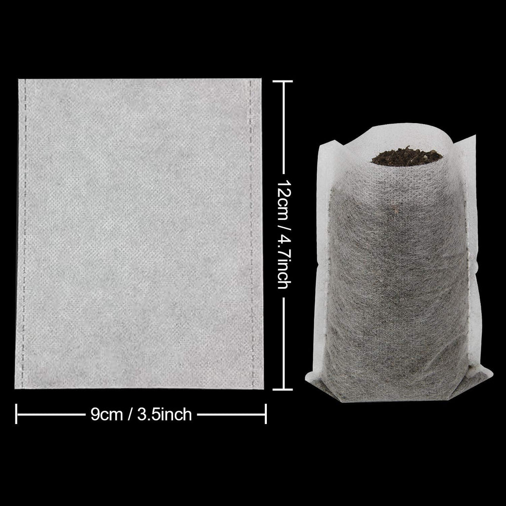Nursery Growing Bags, 400pcs Fabric Plant Bags, Non-Woven Plants Grow Bags, Seeding Starter Bag Seedling Plants Pots