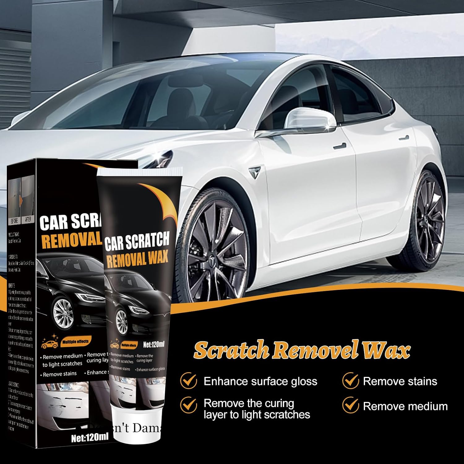 Scratch Remover for Vehicles, Upgrade Car Scratch Remover for Deep Scratches, Car Polishing Wax Scratch Remover for