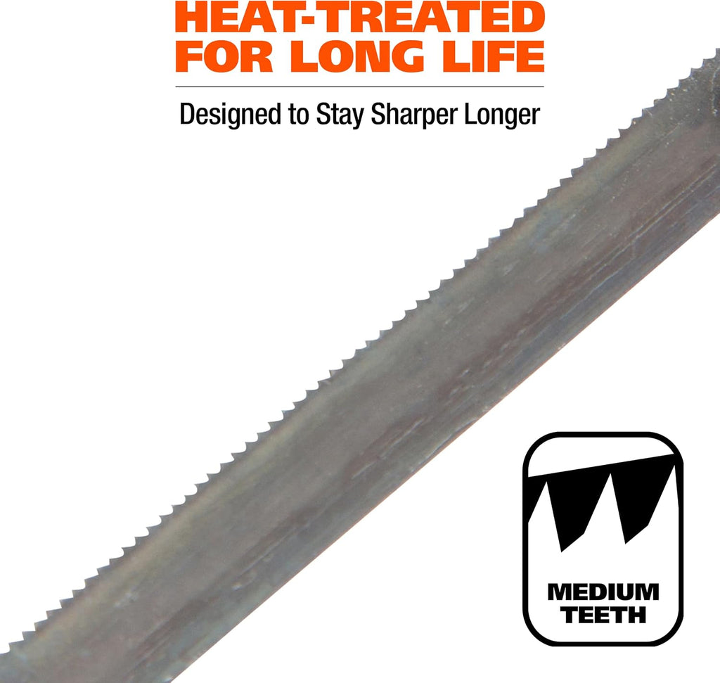 GreatNeck 5Pc Mini Hacksaw Blades Designed to Cut Metal, Pipe, Hard Woods