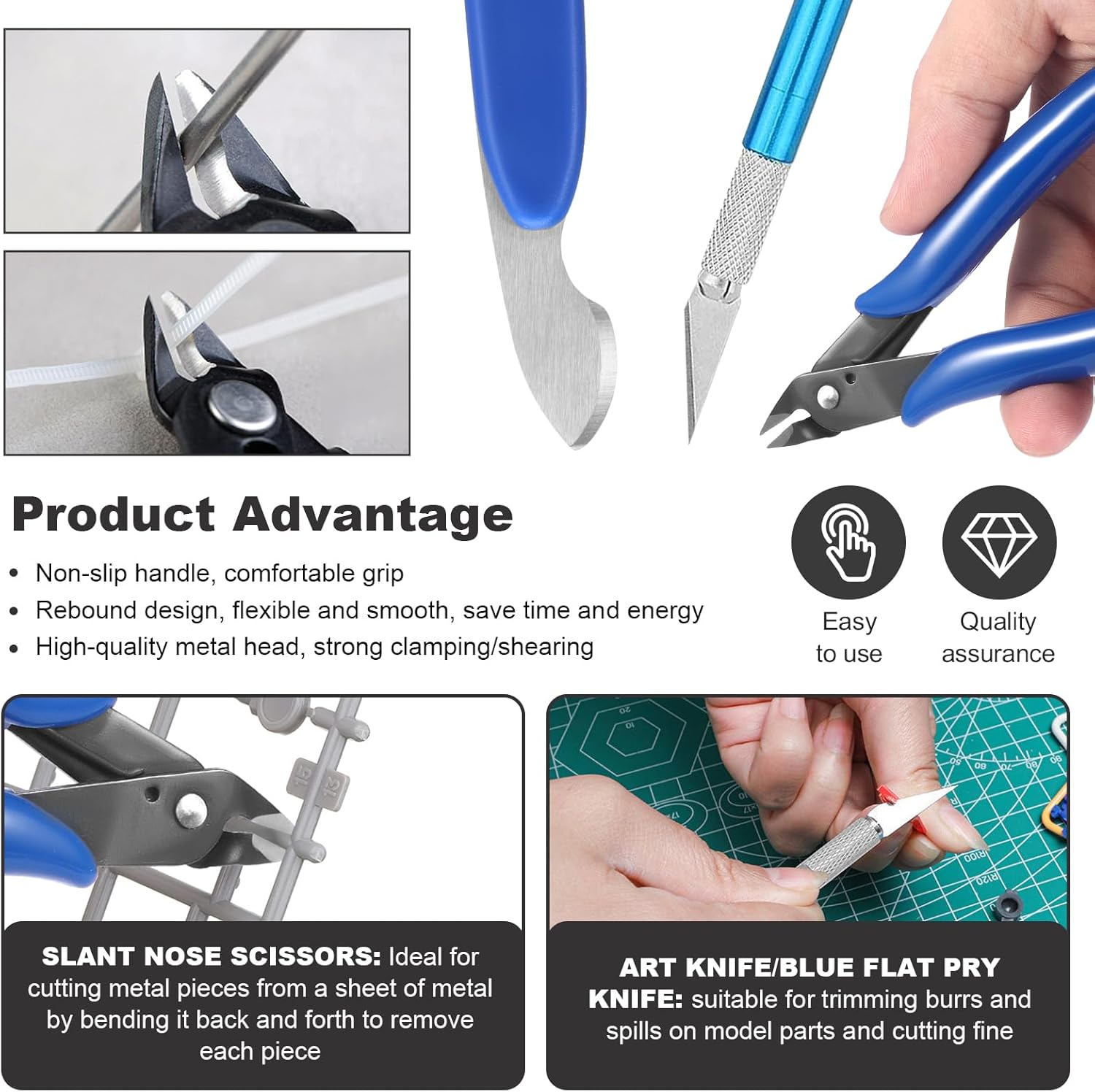11PCS Model Kit Tools, Gundam Model Tool Kit, Hobby Building Tools Kit for Gundam Basic Model Assembling, Building