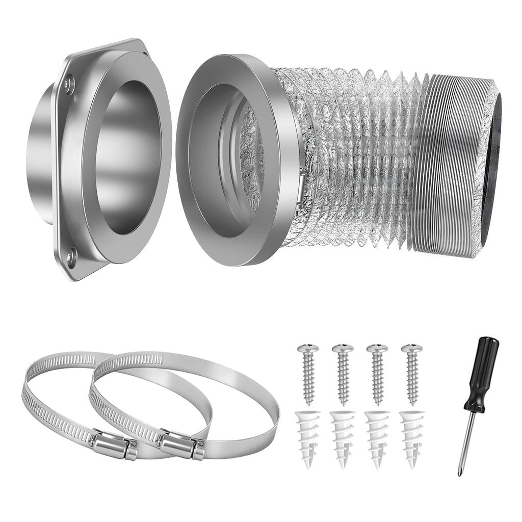 Magnetic Dryer Vent Coupling Connector Kit Double-sided 4" Duct Hose -180