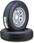 Trailer Tire Wheel ST205/75R15 8-Ply D 107M 5X4.5 Silver Mod Rim S2