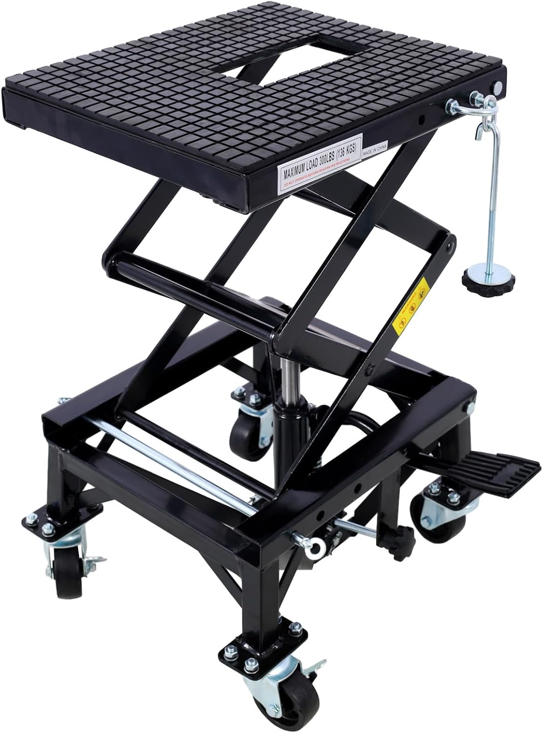 Hydraulic Motorcycle Lift Table,350 LBS Heavy Duty Ultra-Stable Jack Stand Fit for Dirt Bike ATV Bike, Jack Lift Foot