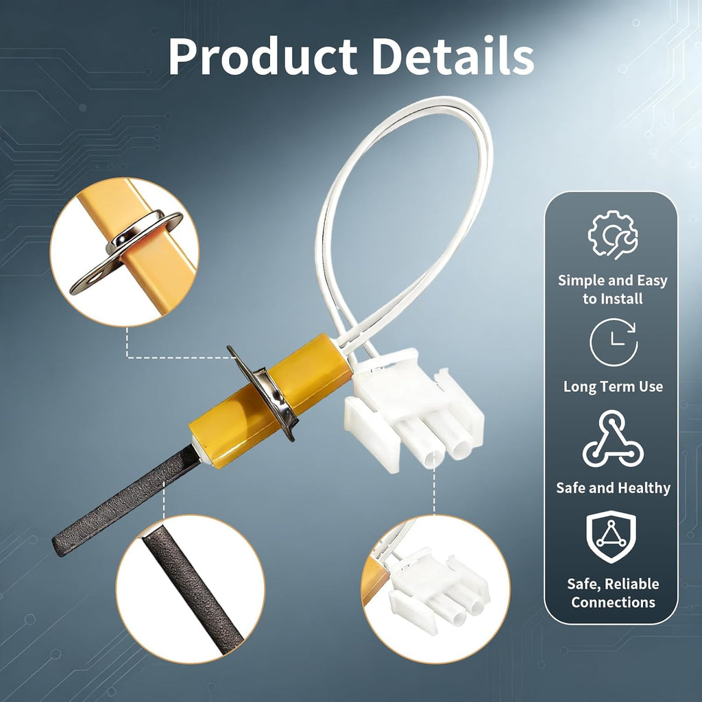 768a-815 80V Hot Surface Ignitor Compatible with Emerson, Replacement for Trane Furnaces using 80V Hot Surface Igniters, Replaces 768A-015 A341947P01 A341990P01 IGN00117 IGN00145