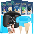 Waxing Kit for Women Men - Hard Wax Kit for Hair Removal with Silicone Bowl, 5 Bags Hard Wax Beads & Accessories