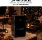 18 Bottle Dual Zone Thermoelectric Wine Cooler, Black