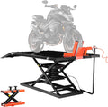 Motorcycle Lift Table, 1500lbs Weight Capacity, Pneumatic Motorcycle Jack, 8.6-31 in Height Range, Heavy Duty Bike