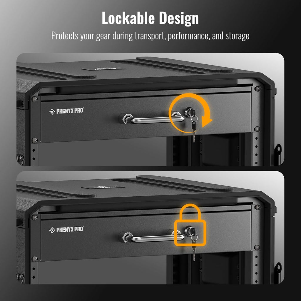Phenyx Pro 2U Locking Rack Drawer for 19-Inch Rack PRDWR-2U